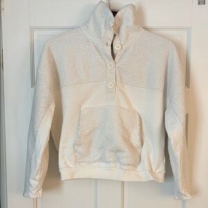 J. Crew Cream Button-Up Sweatshirt